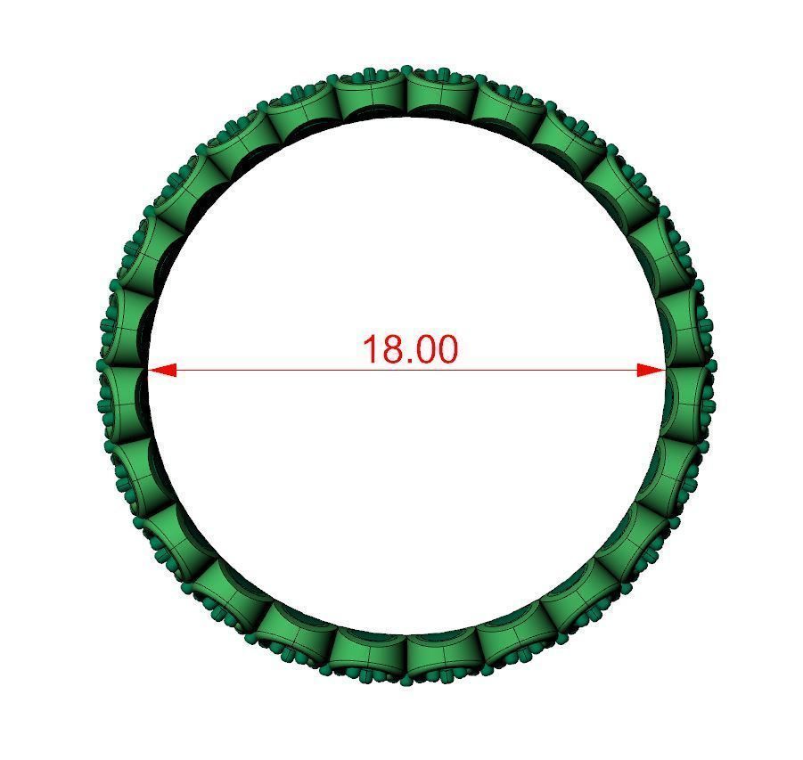 Fashion Gold  Rings with diamonds  3D print model_11