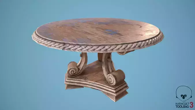 Round Table Low-poly 3D model