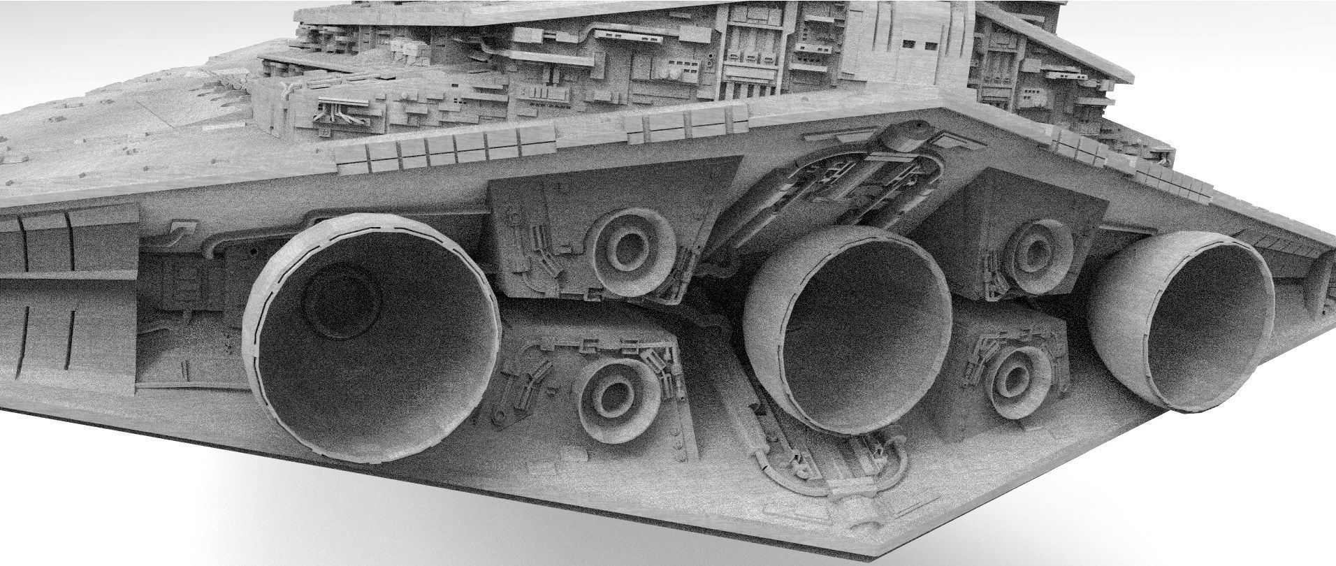 Imperial Star Destroyer I and II Star Wars - High Details Level 3D model_22