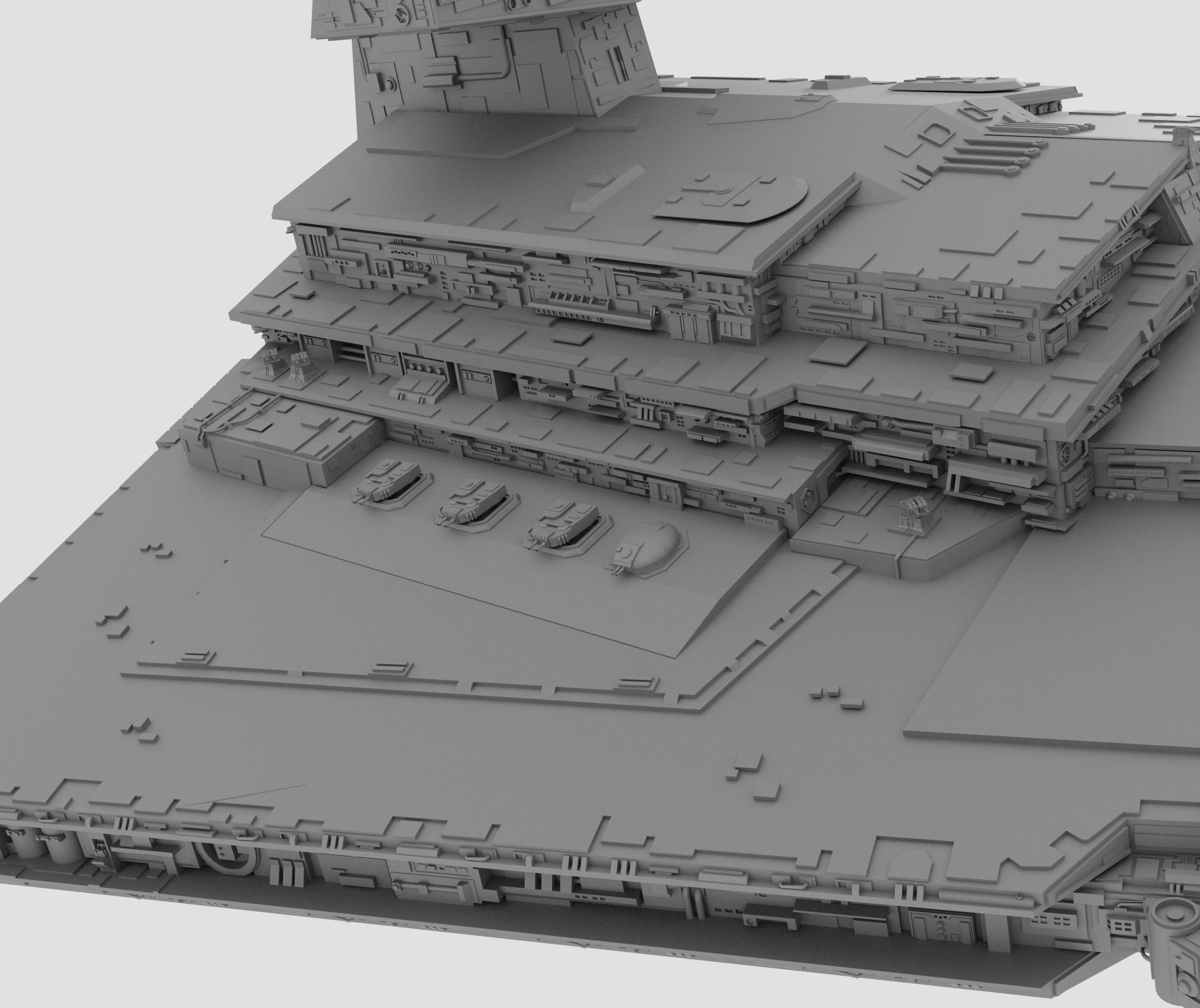 Imperial Star Destroyer I and II Star Wars - High Details Level 3D model_13
