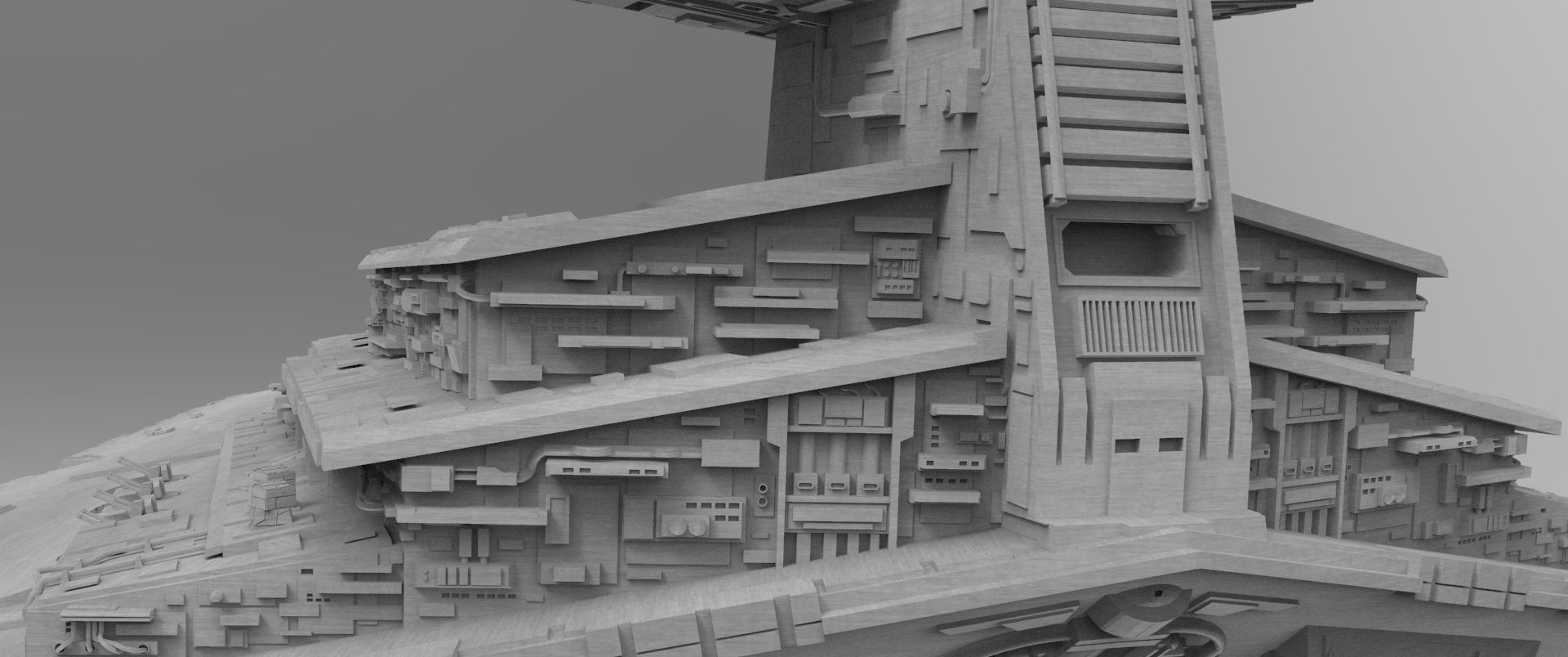 Imperial Star Destroyer I and II Star Wars - High Details Level 3D model_28