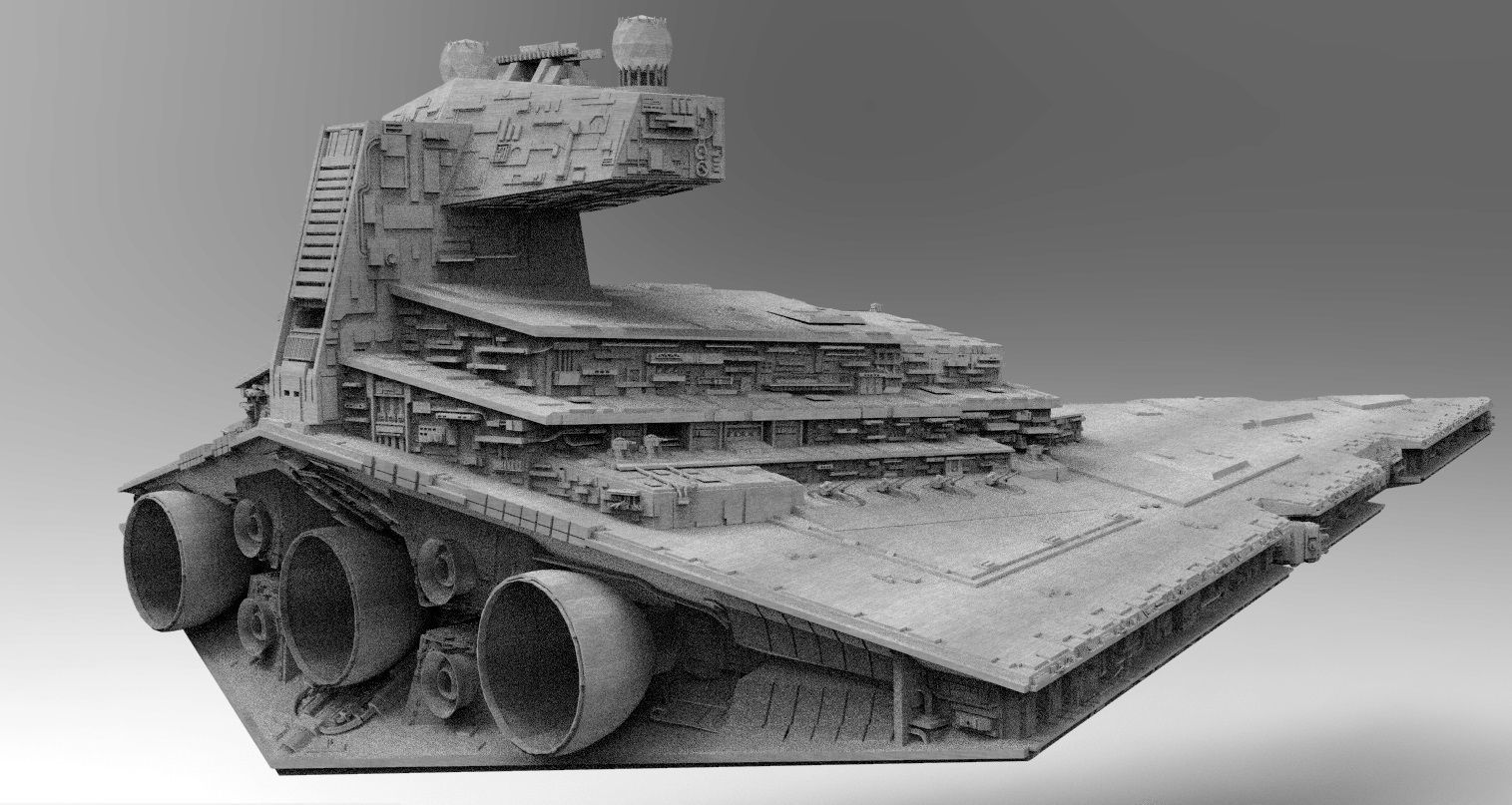 Imperial Star Destroyer I and II Star Wars - High Details Level 3D model_17