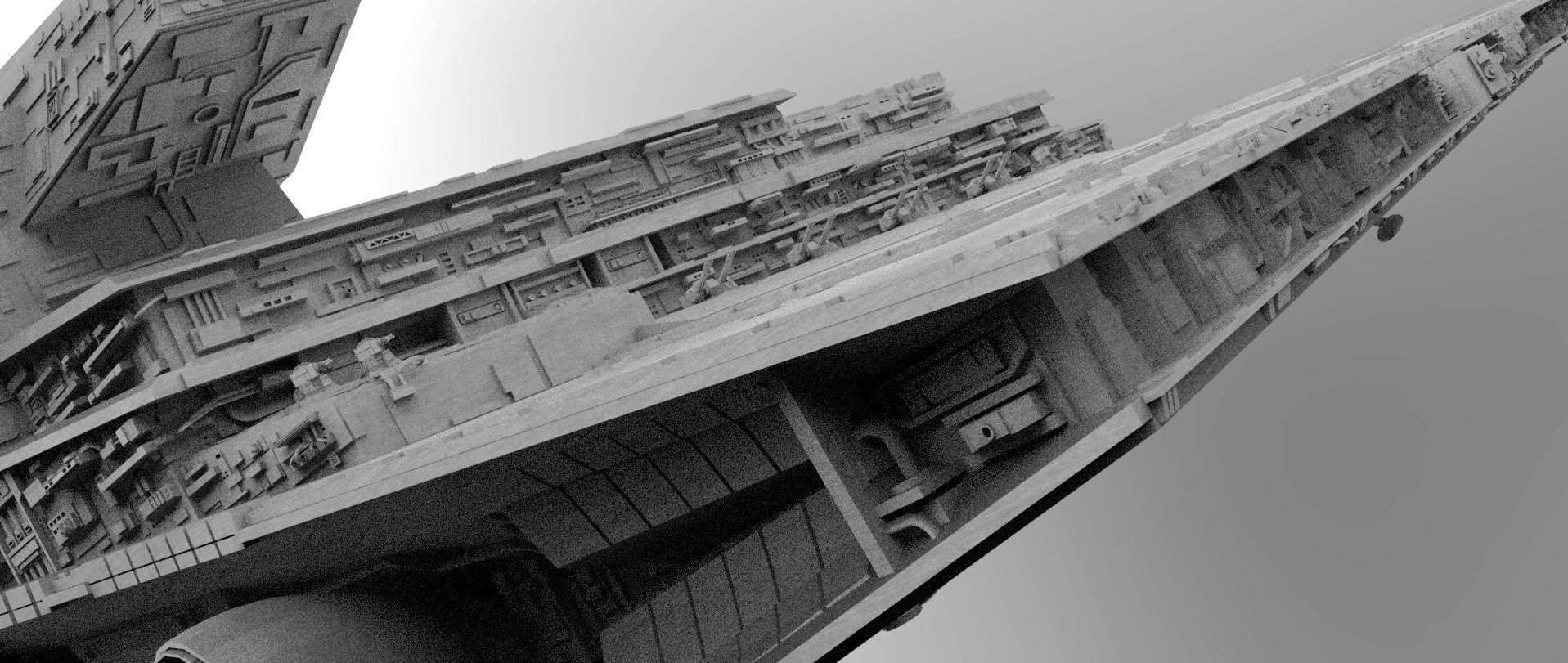 Imperial Star Destroyer I and II Star Wars - High Details Level 3D model_33