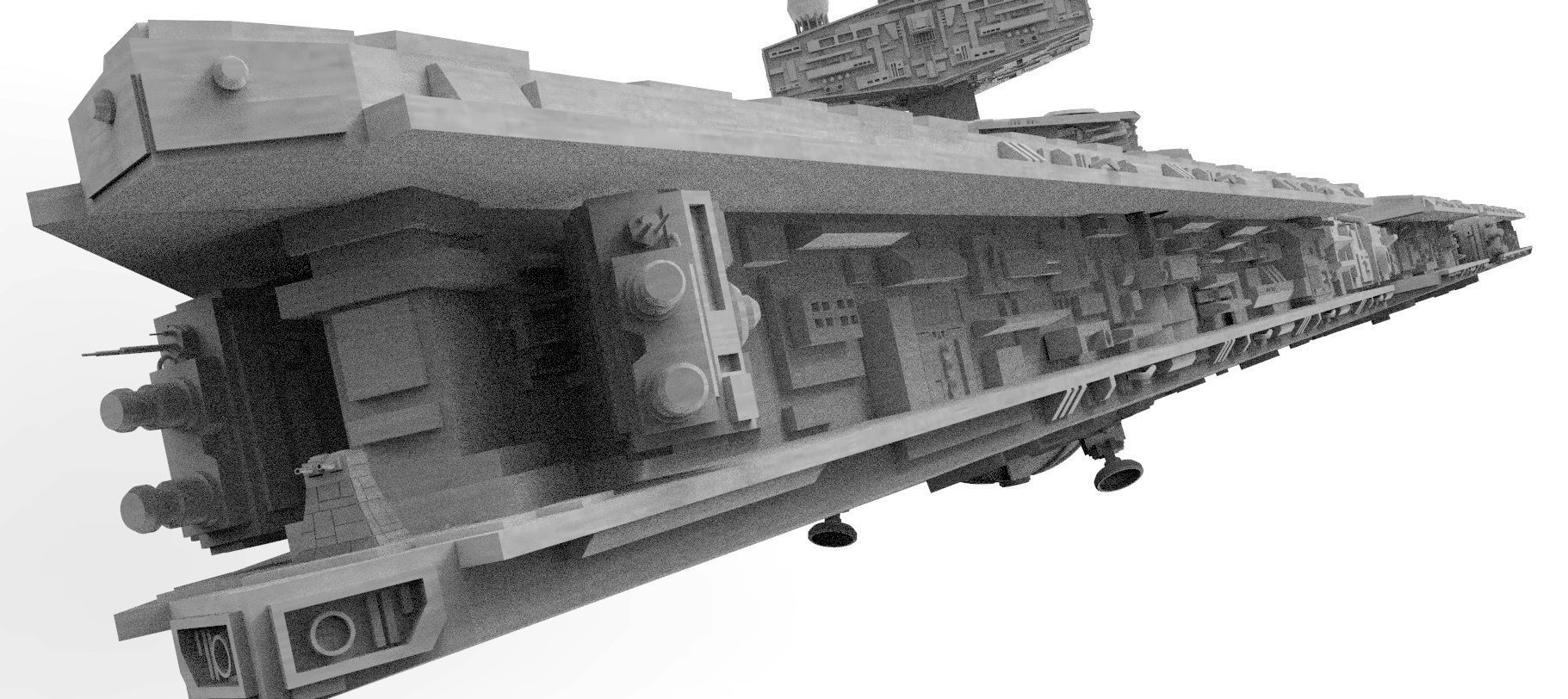 Imperial Star Destroyer I and II Star Wars - High Details Level 3D model_25