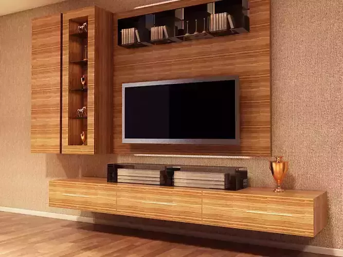 3d tv unit design 3D model 3D model