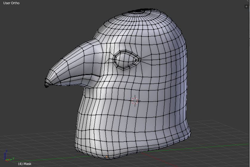 Crow Mask Low-poly 3D model_2