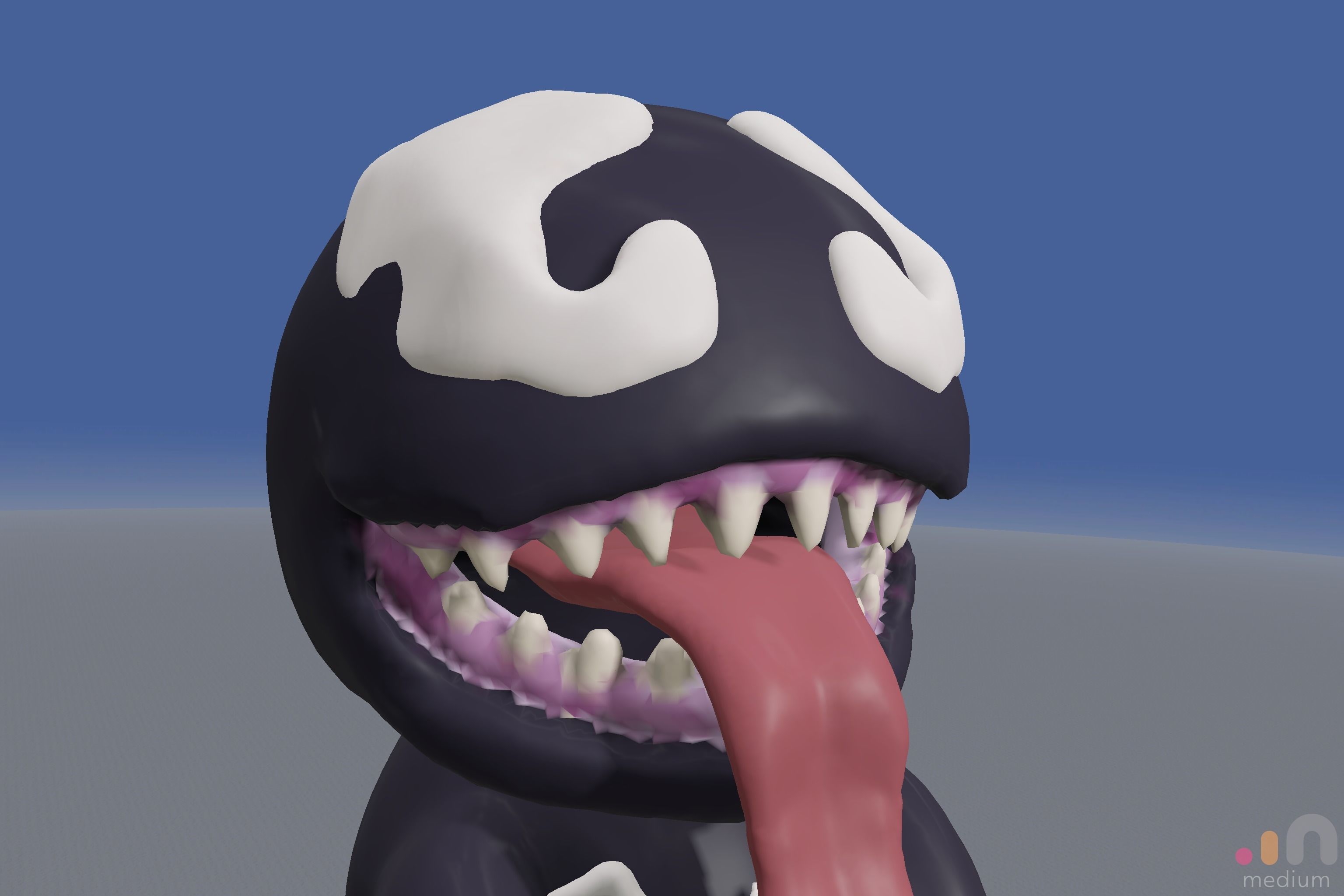 Venom Chibi Cute 3D model_2
