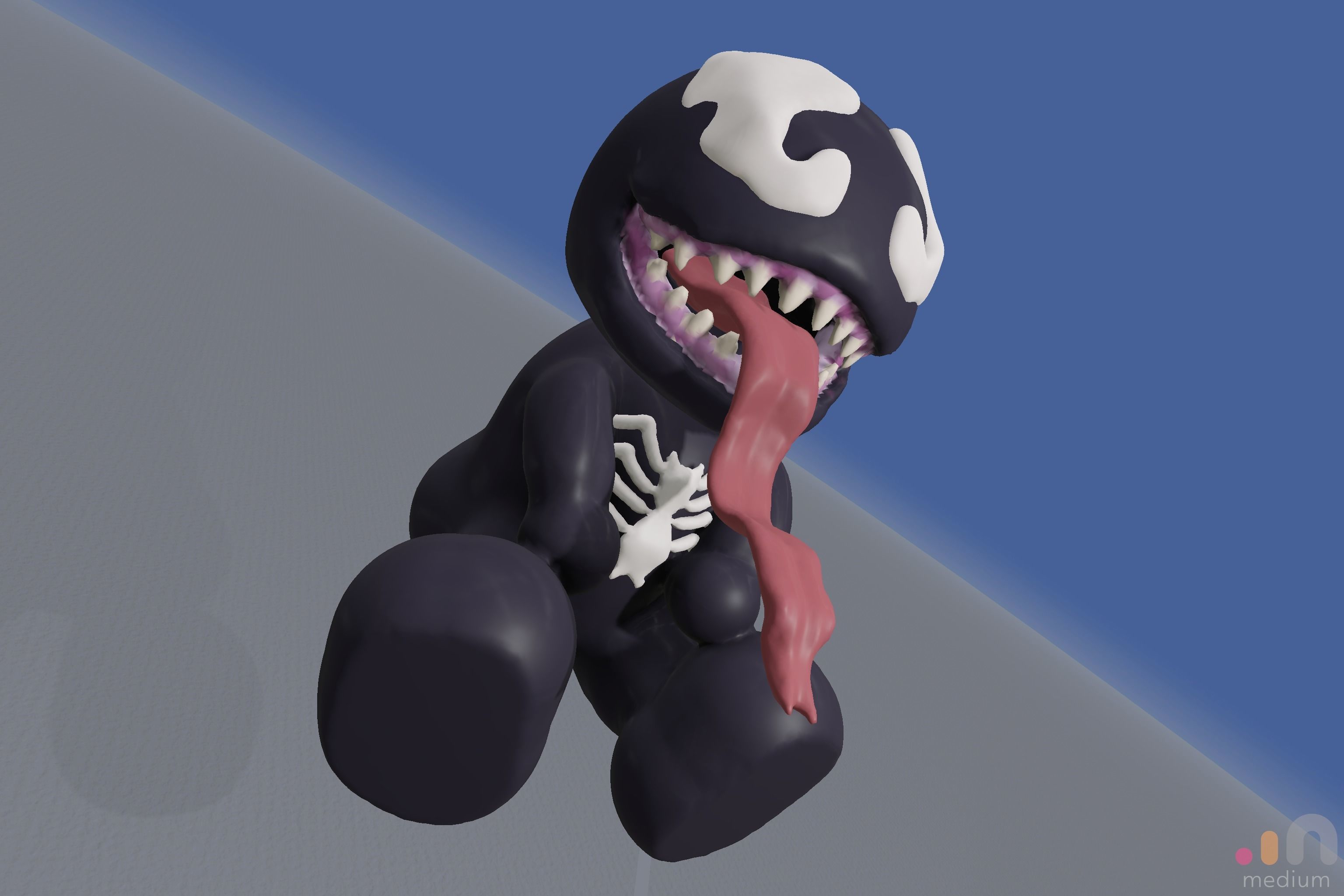Venom Chibi Cute 3D model_10