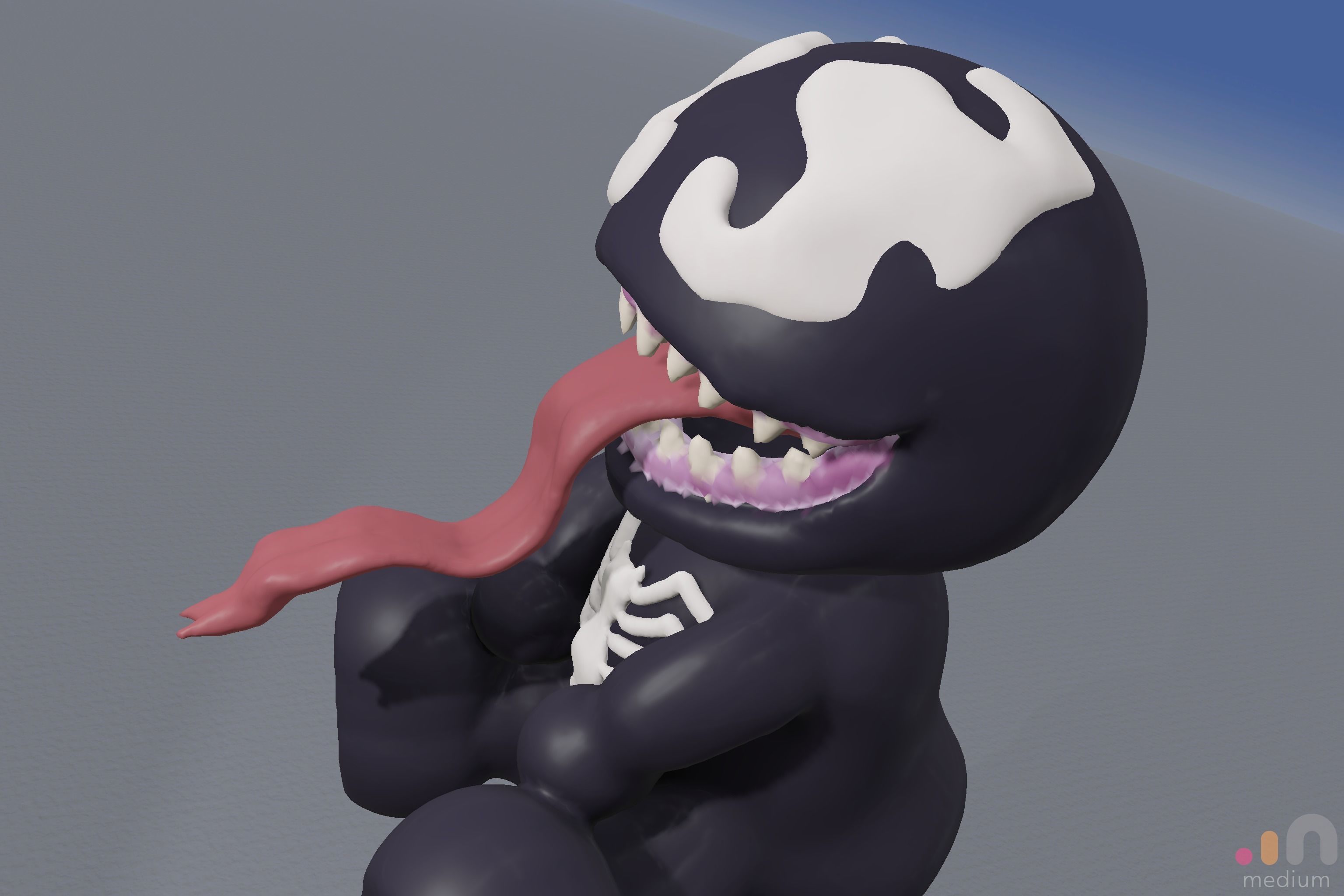 Venom Chibi Cute 3D model_4