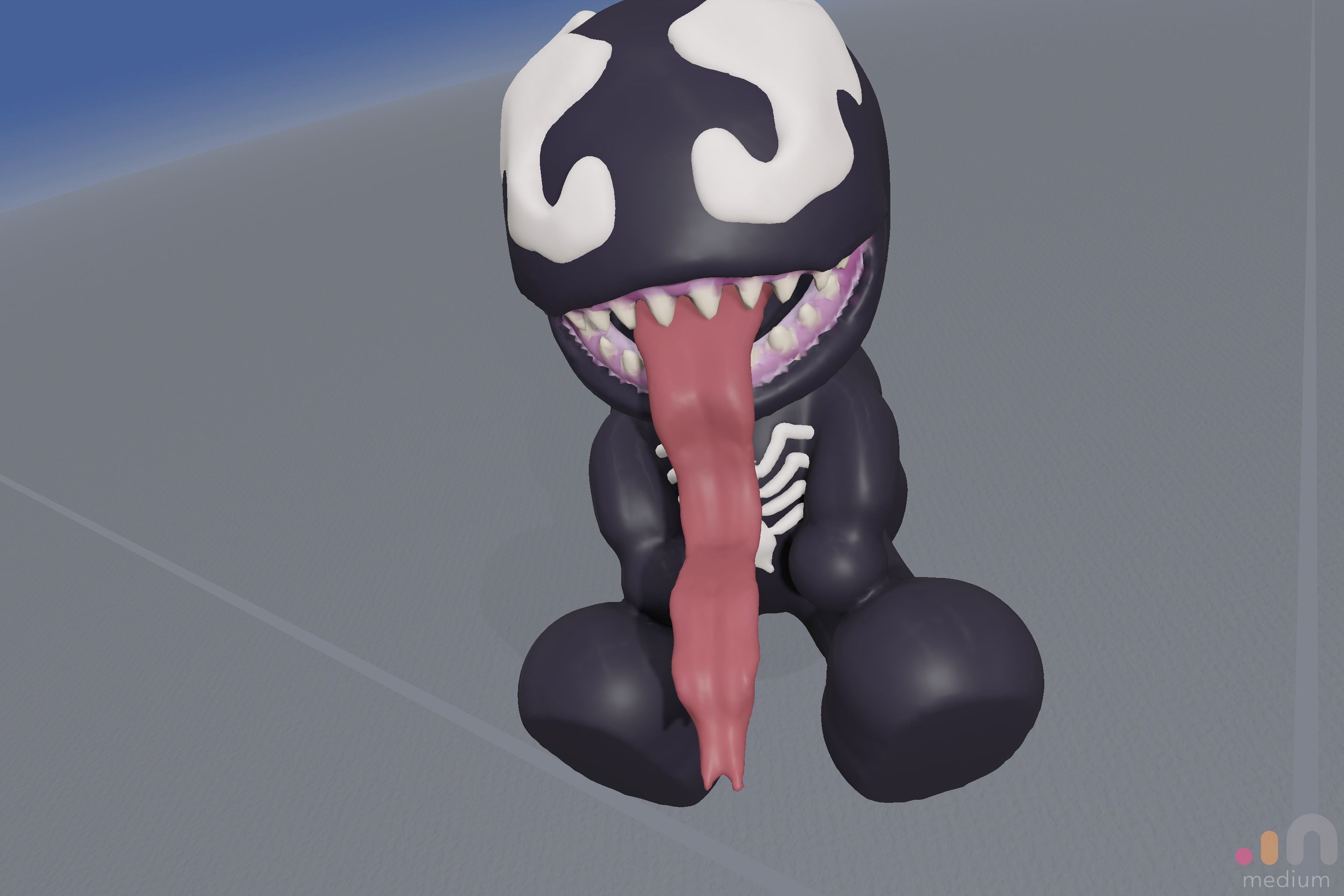 Venom Chibi Cute 3D model_8