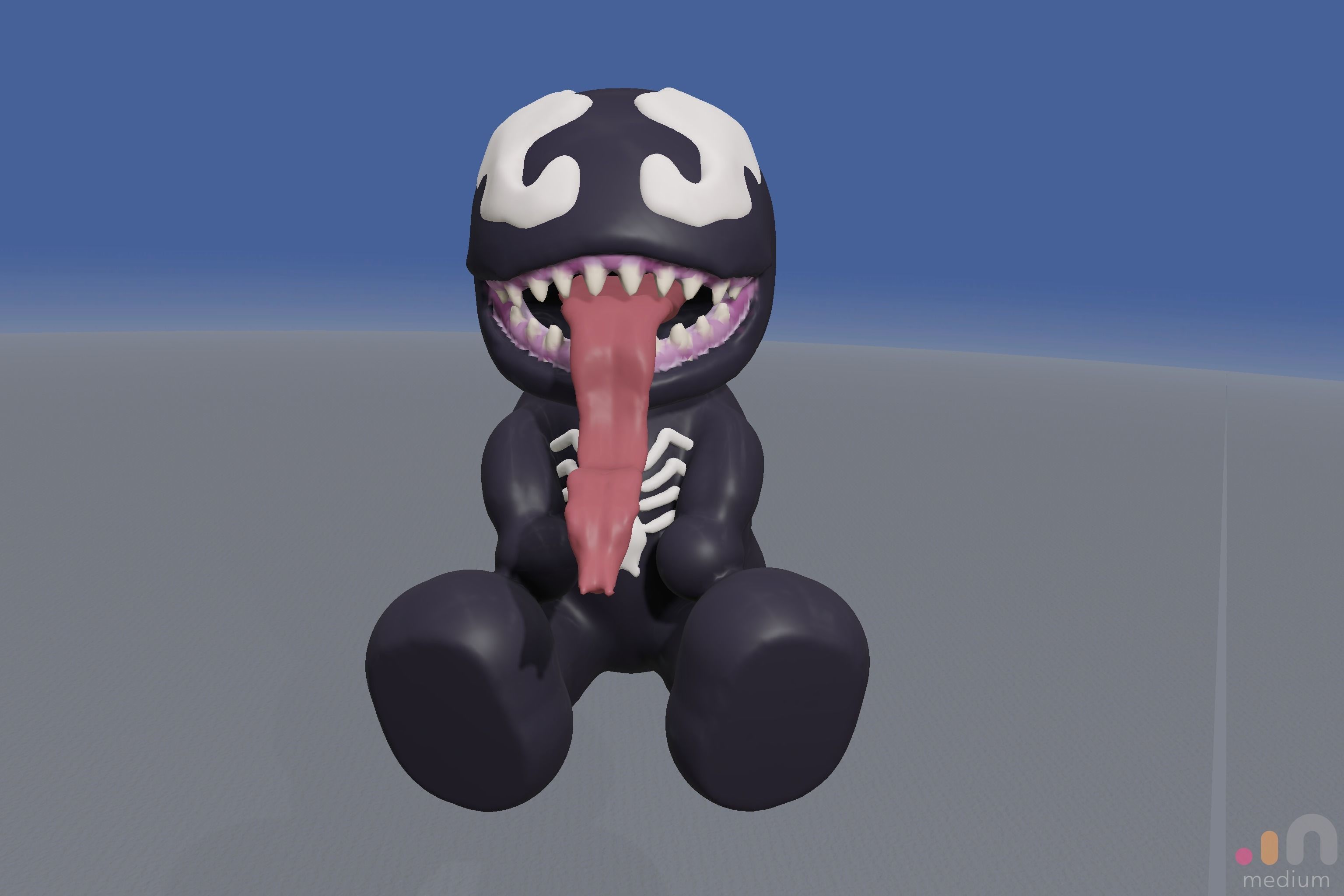 Venom Chibi Cute 3D model_3