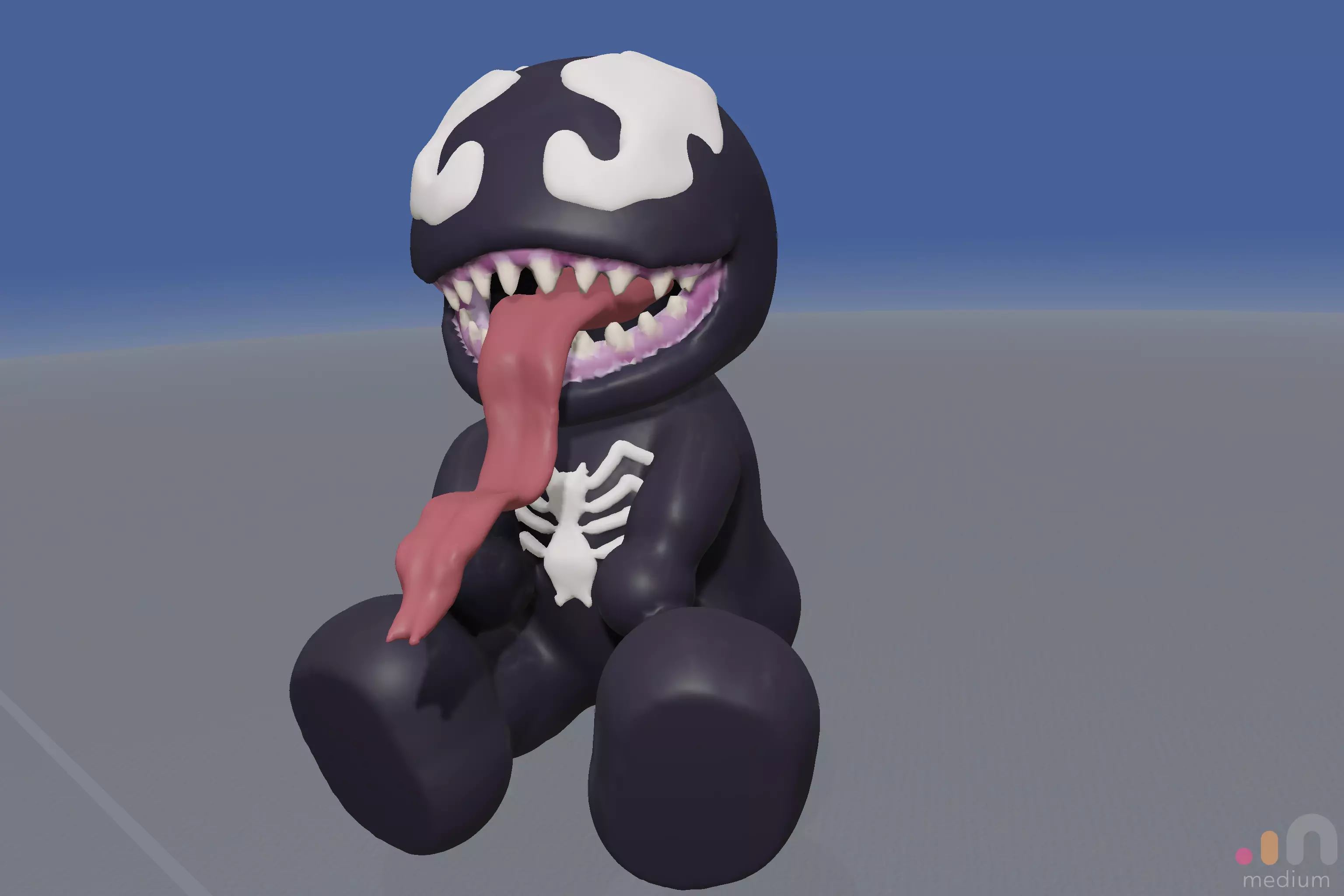 Venom Chibi Cute 3D model_0