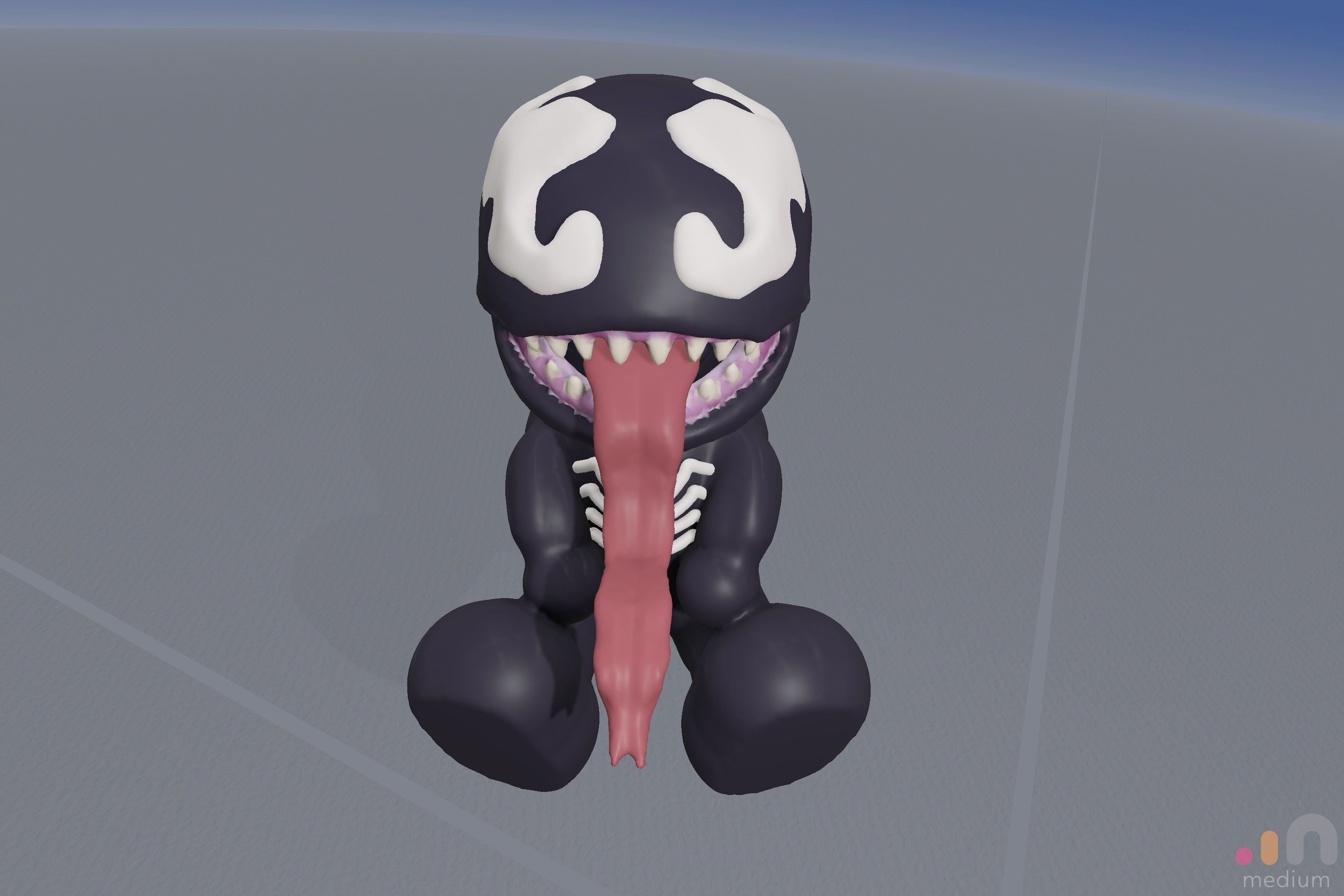 Venom Chibi Cute 3D model_9