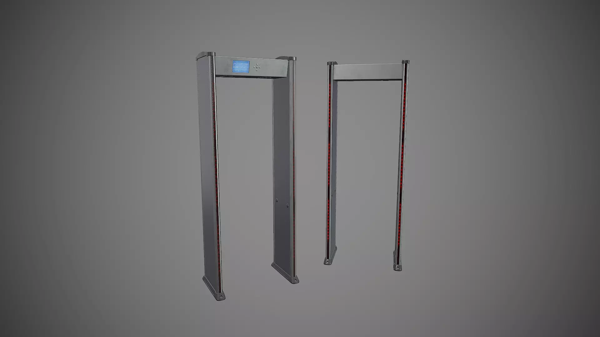 Walk Throught Metal Detector PBR Game Ready Low-poly 3D model
