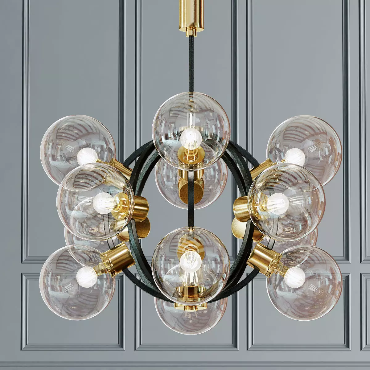Atomic Sputnik Chandelier 3D model