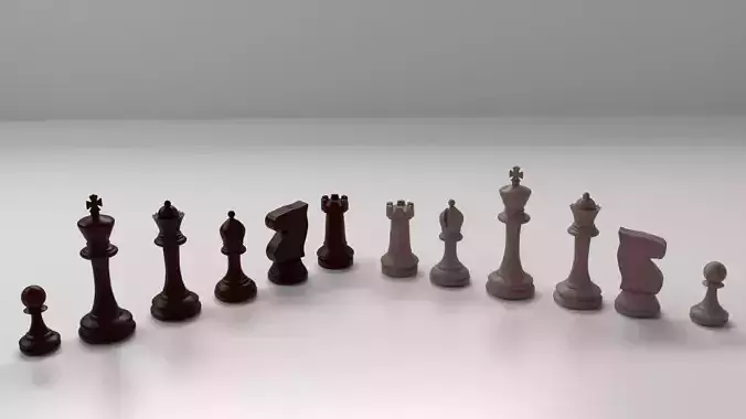 Wooden Chess Pieces 