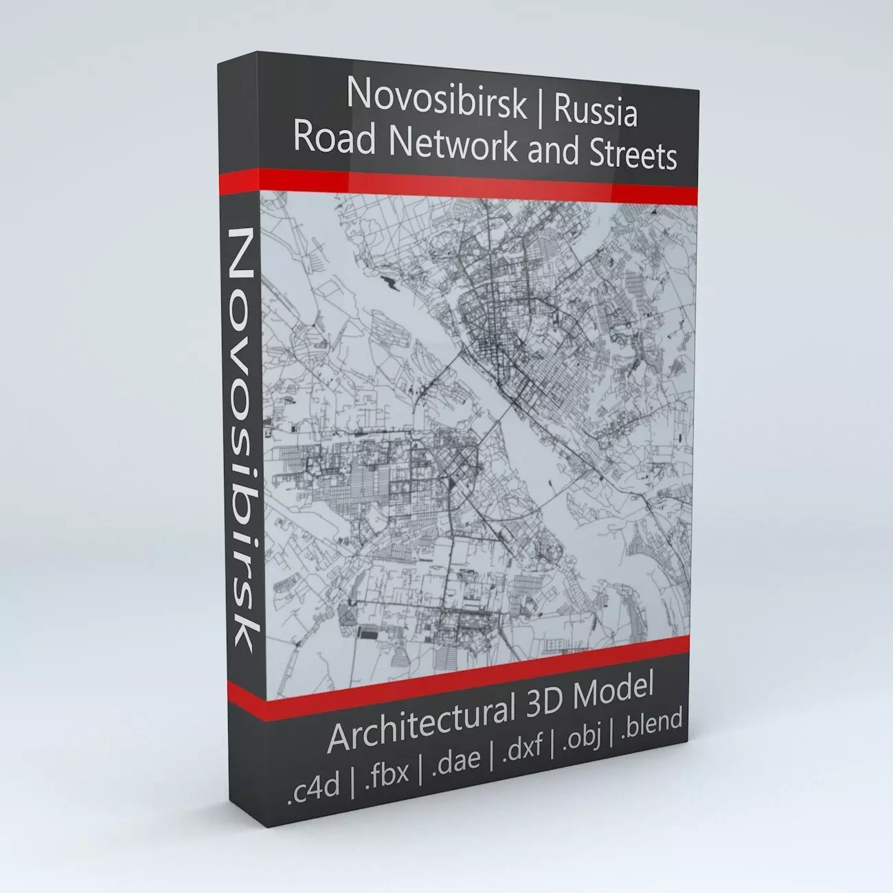 Novosibirsk Road Network and Streets 3D model_0