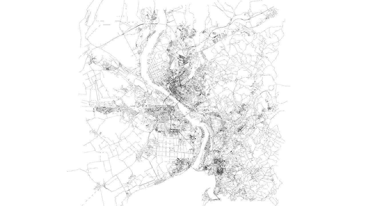 Novosibirsk Road Network and Streets 3D model_8