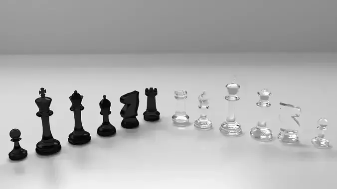 Glass Chess Pieces