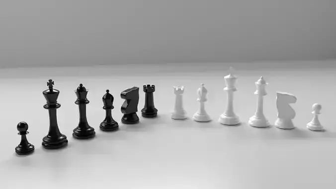 Plastic Chess Pieces 