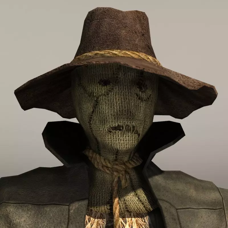 Scarecrow Low-poly 3D model_0