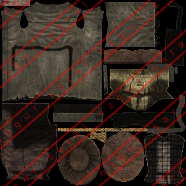 Scarecrow Low-poly 3D model_5