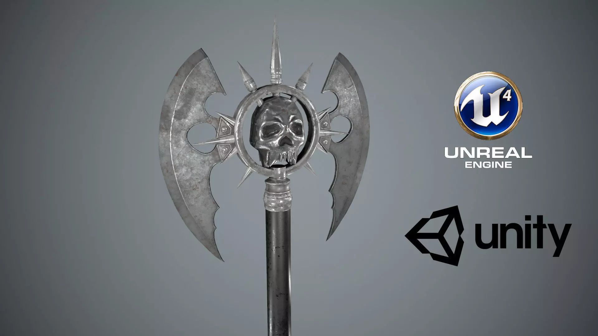 Medieval Fantasy Axe Low-poly 3D model