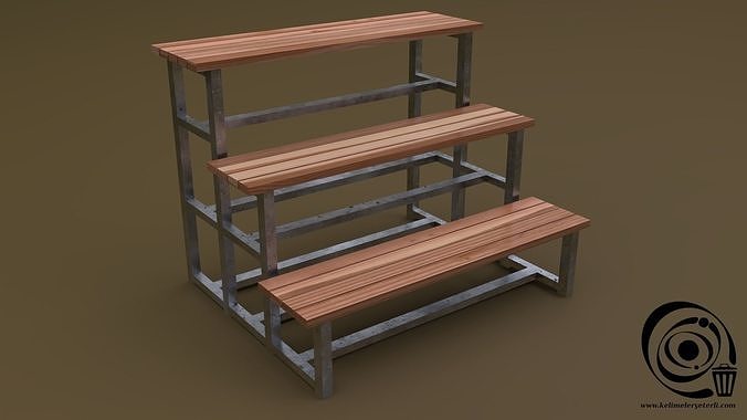 Tribune 07 R Low-poly 3D model