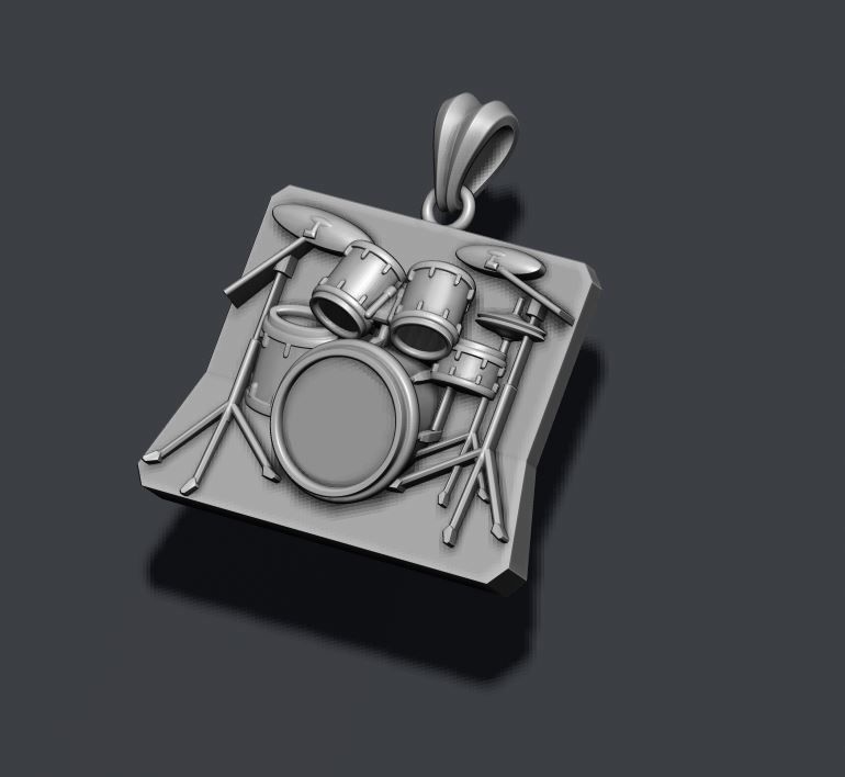 drum pendant 3D print model_1