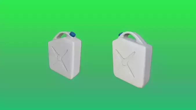 Canister Plastic Game Ready Model