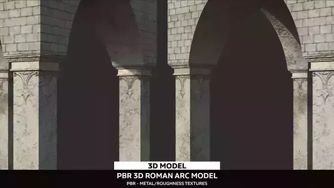 Roman Arch Model Low-poly 3D model