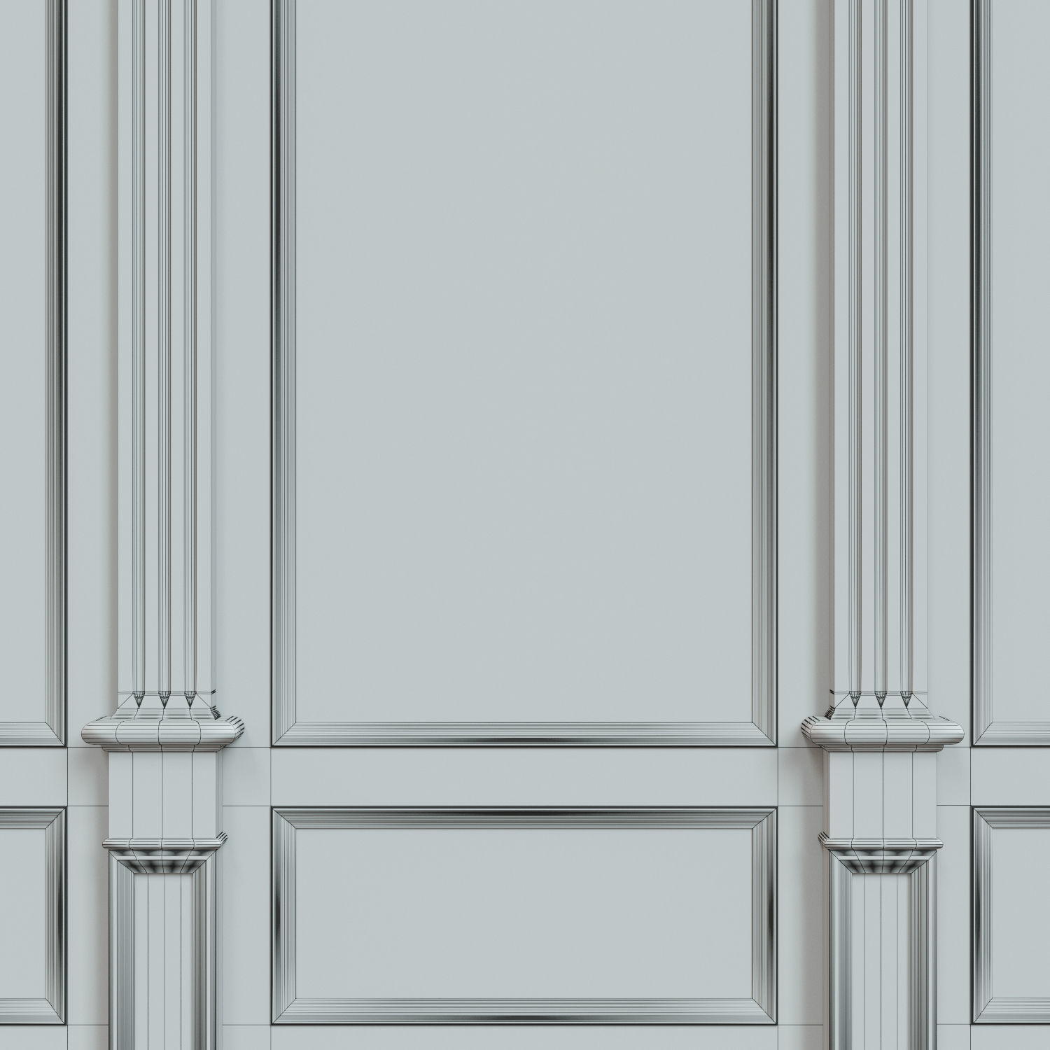Wood panels 07  Low-poly 3D model_7