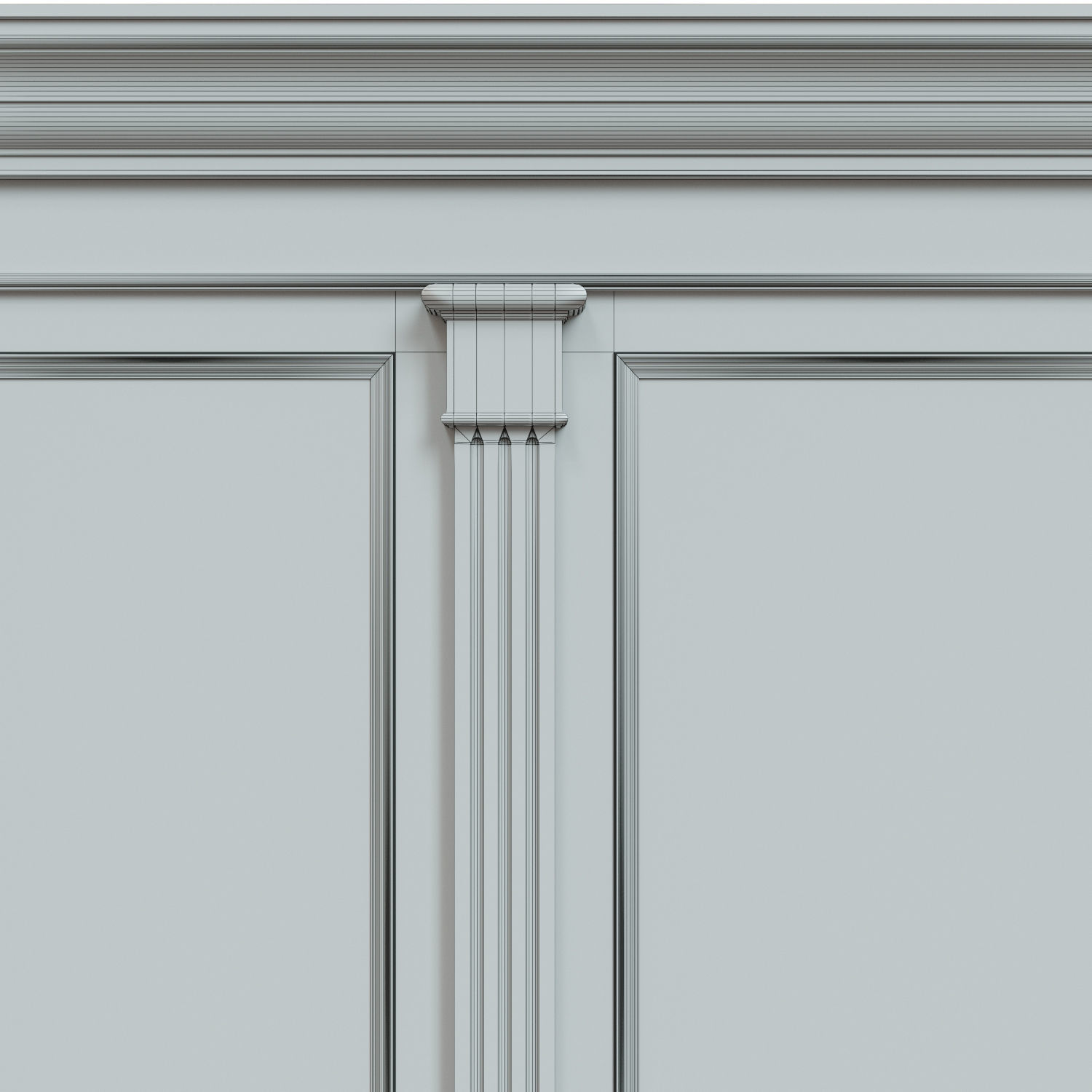 Wood panels 07  Low-poly 3D model_8