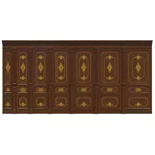 Wood panels 07  Low-poly 3D model