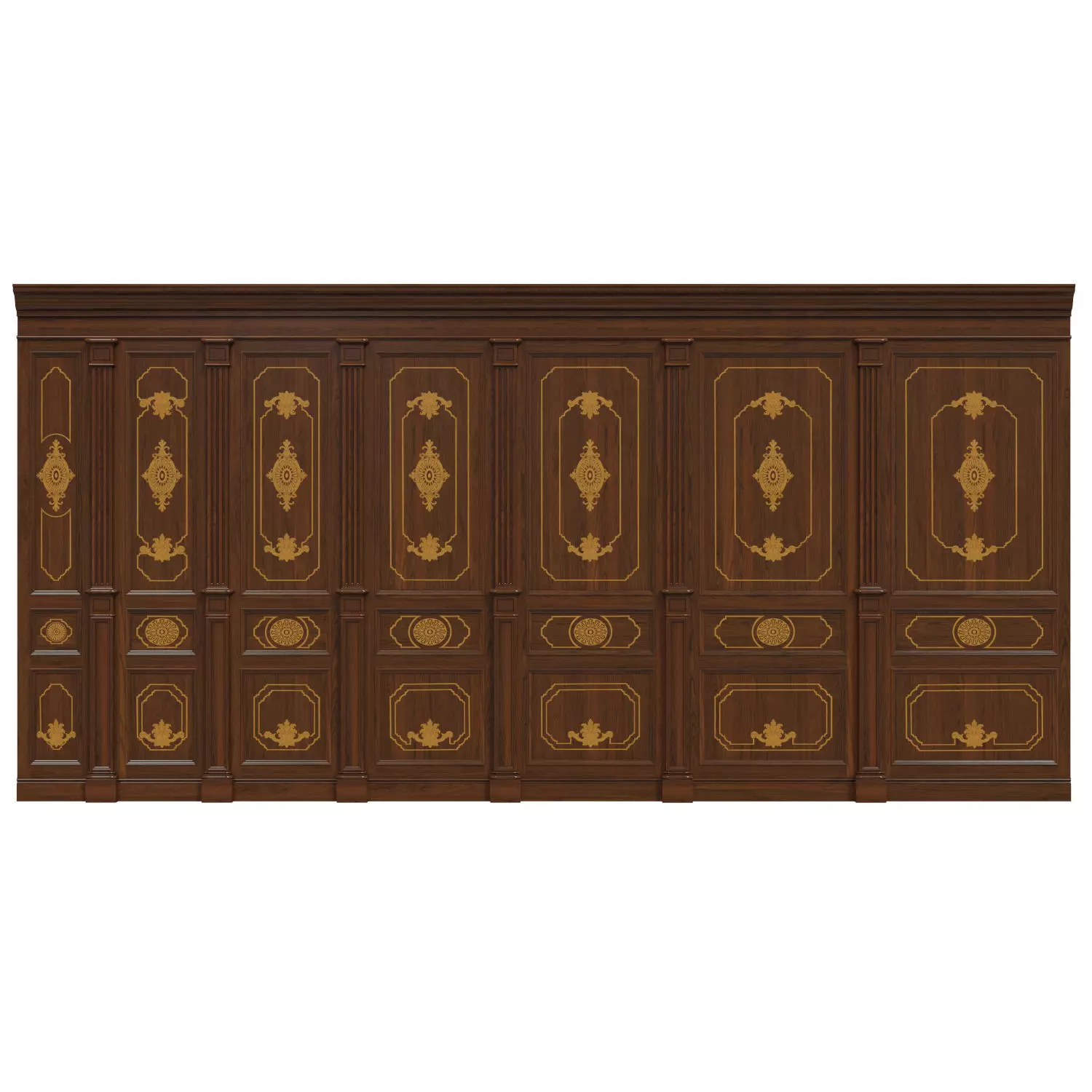 Wood panels 07  Low-poly 3D model_0