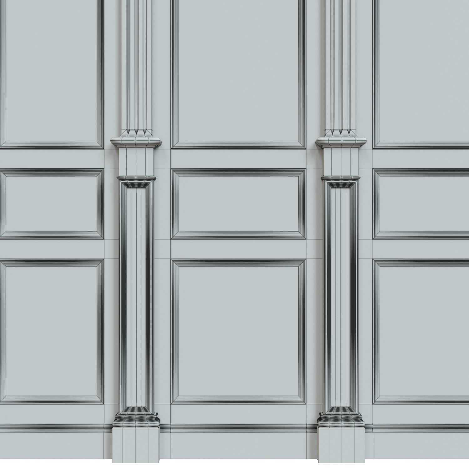 Wood panels 07  Low-poly 3D model_6