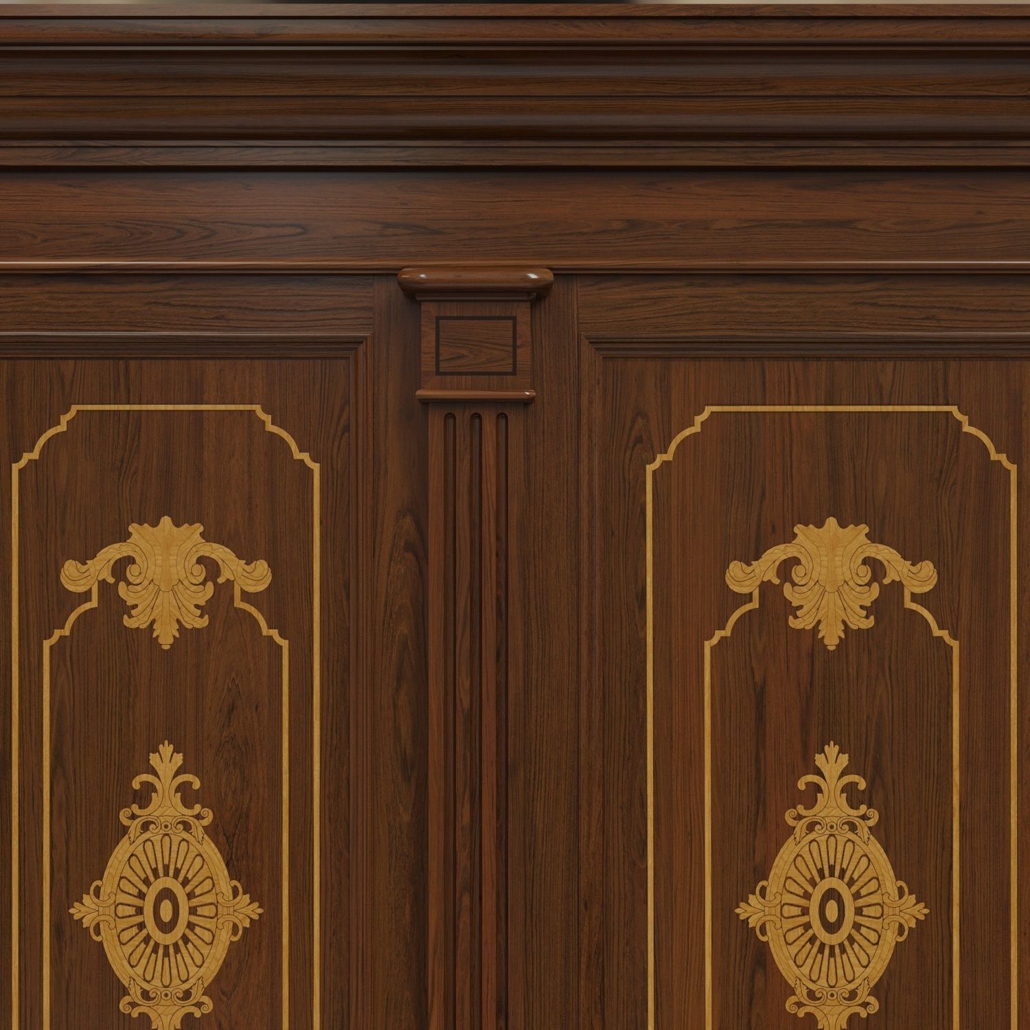 Wood panels 07  Low-poly 3D model_1