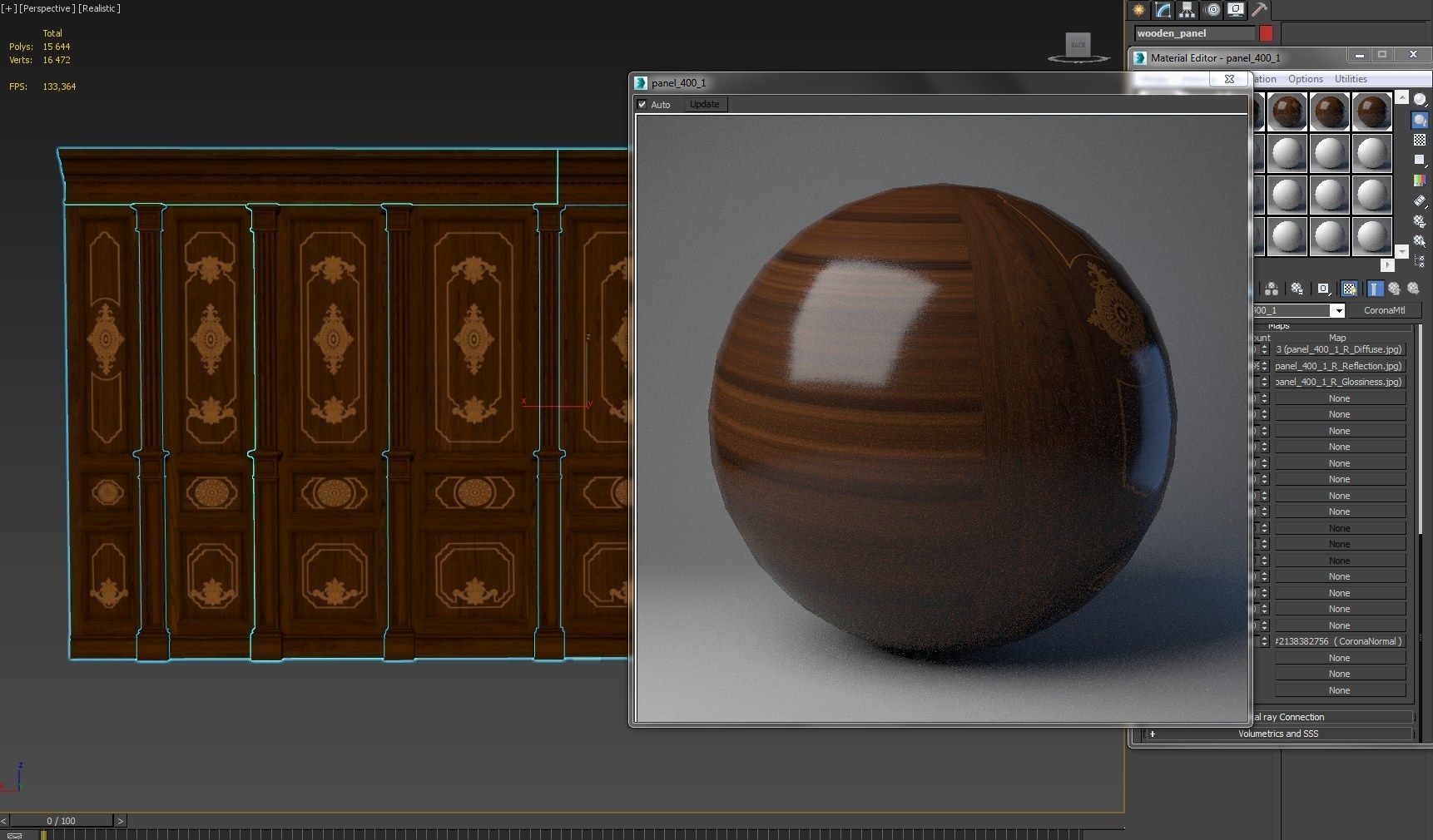 Wood panels 07  Low-poly 3D model_13