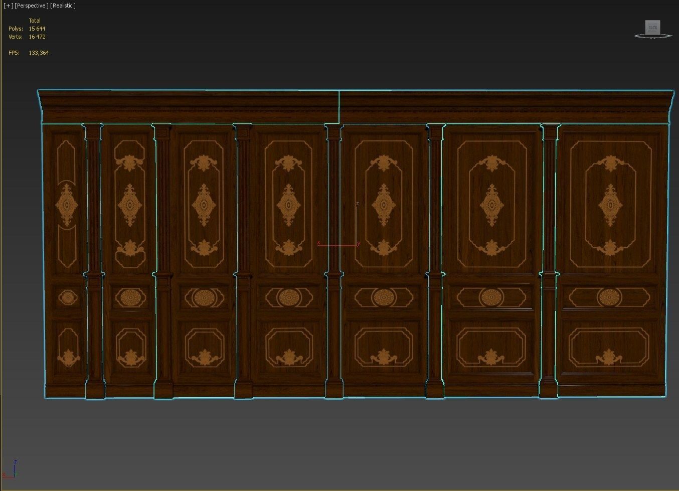 Wood panels 07  Low-poly 3D model_12
