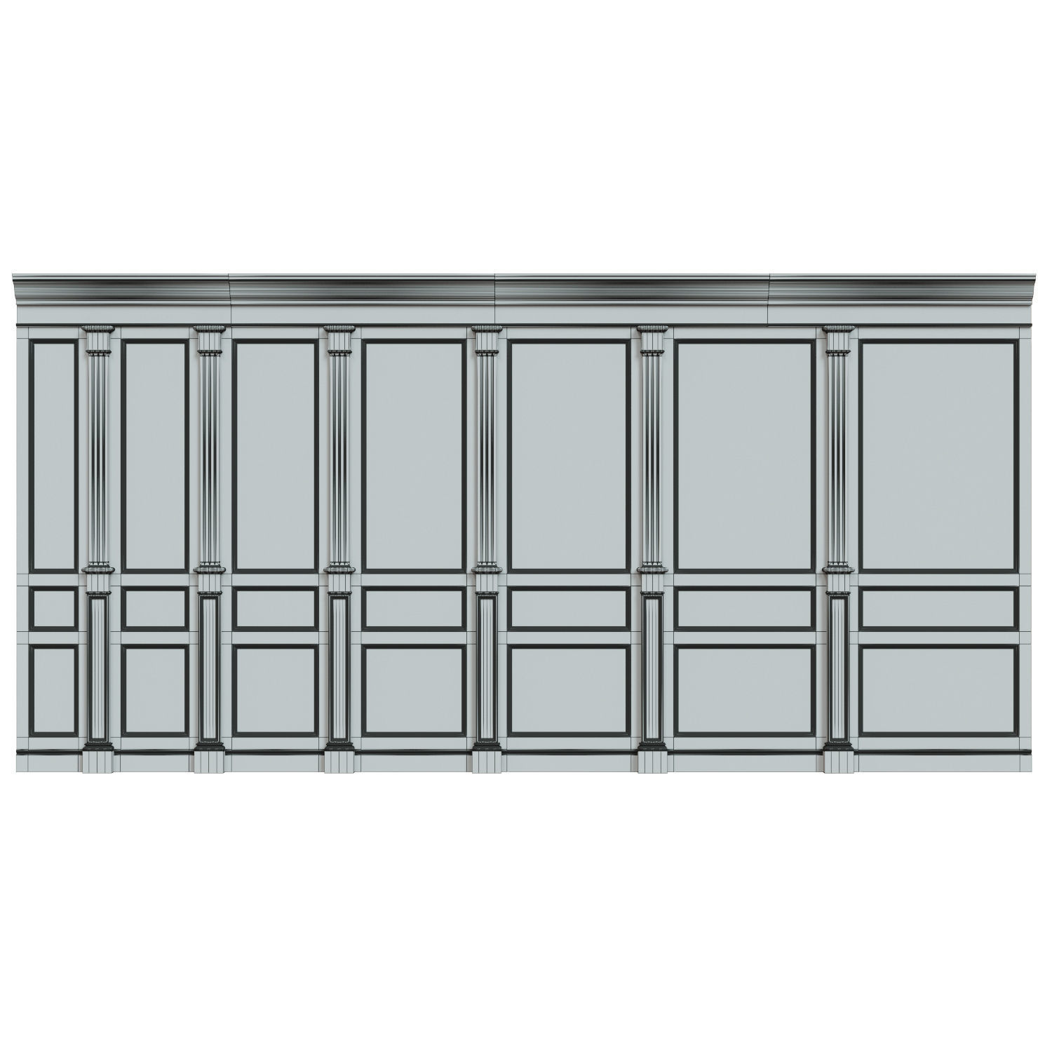 Wood panels 07  Low-poly 3D model_9