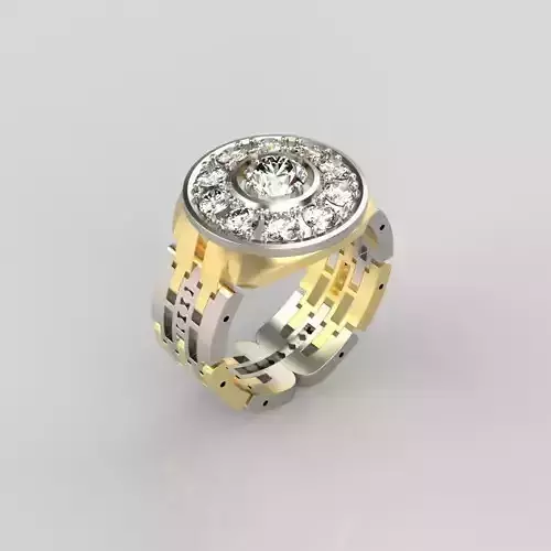 Women Ring with movable elements 3dm stl 3D print model