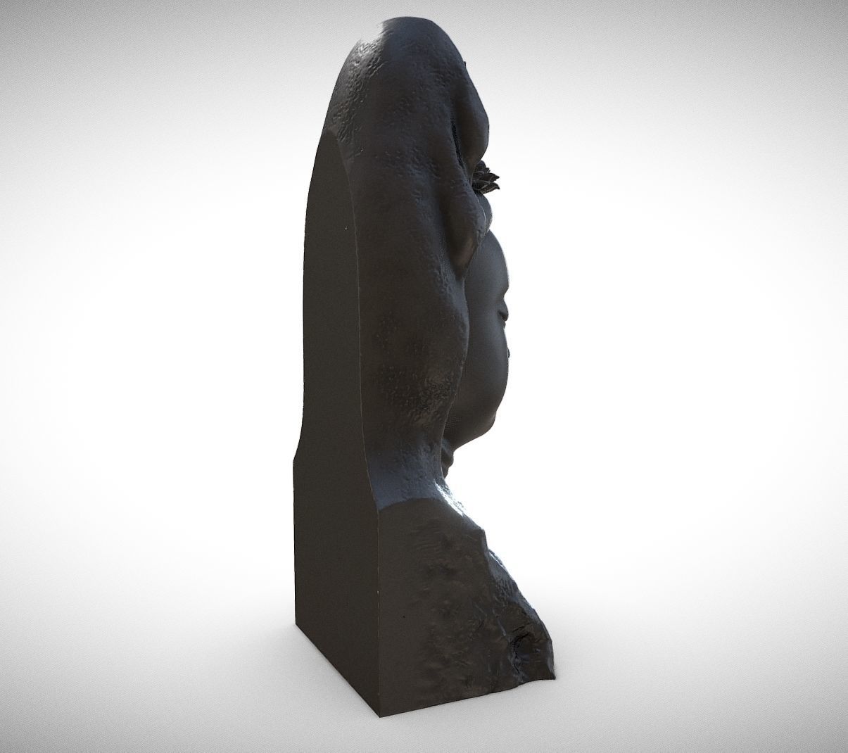 Buddha bust 3D print model_4