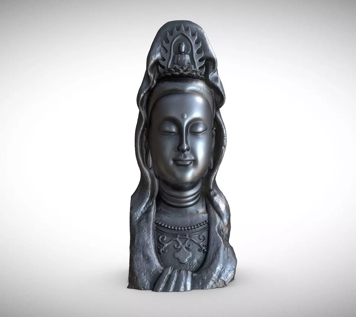 Buddha bust 3D print model_0