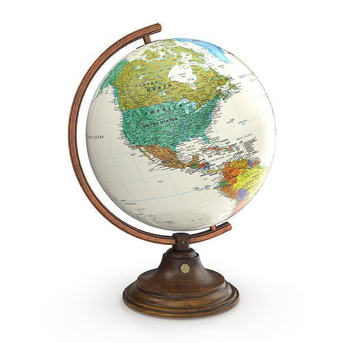 Classic Globe Low-poly 3D model