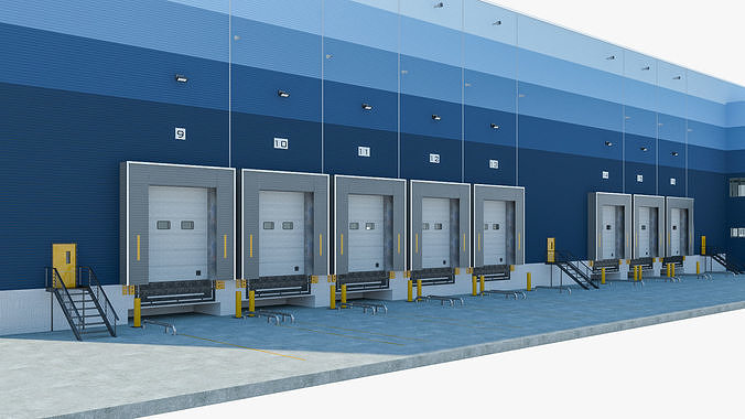 Warehouse Logistic interior and exterior 3D model 7