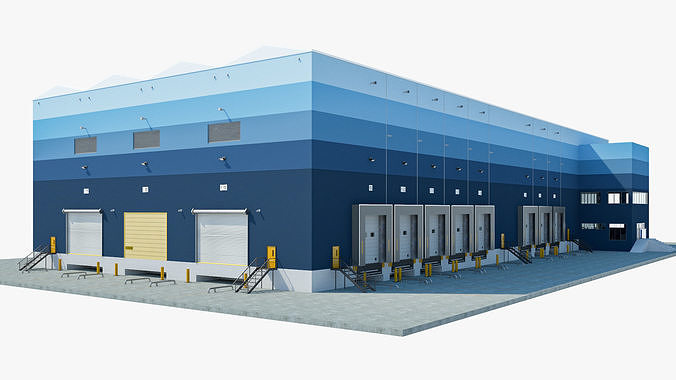 Warehouse Logistic interior and exterior 3D model 4