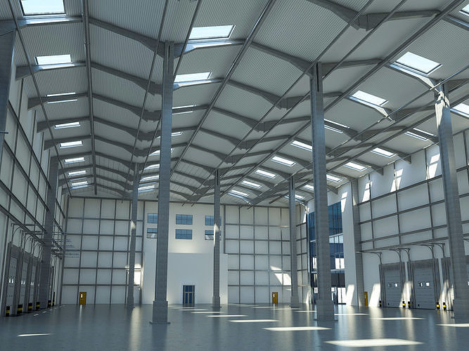 Warehouse Logistic interior and exterior 3D model 5
