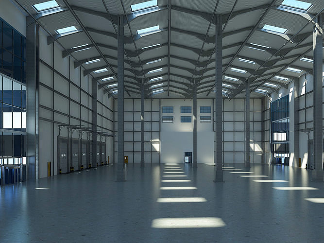 Warehouse Logistic interior and exterior 3D model 3