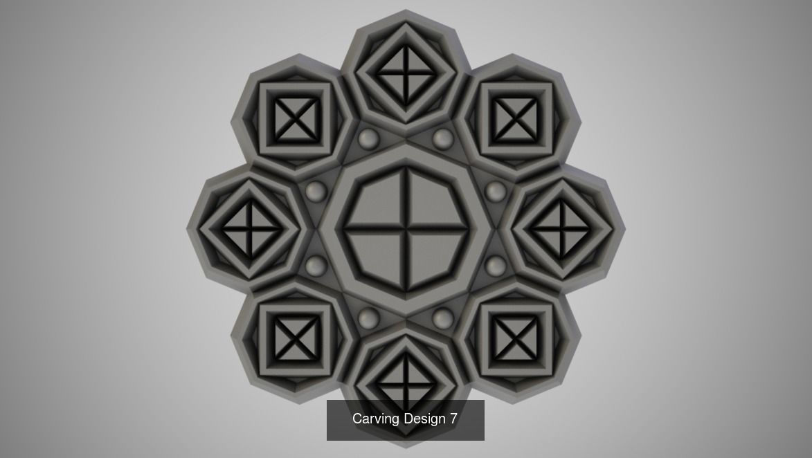 Carving Design Pack 3D Model Collection_8