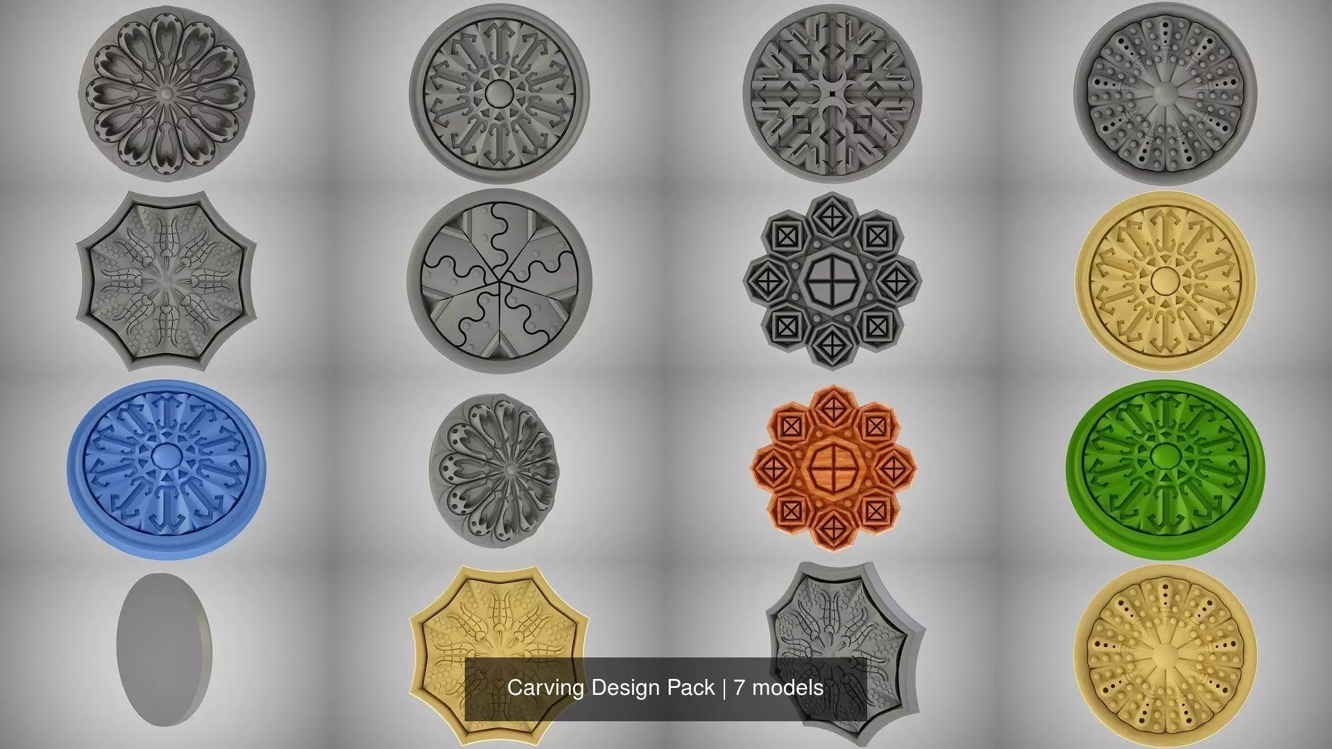 Carving Design Pack 3D Model Collection_1